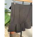 ZARA  Black Faux Wrap Asymmetrical Ruffle Mini Skirt Small Chic Fancy Glam Photo 5