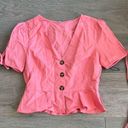 superdown  Alana Button Front Top in Pink Size S Photo 2