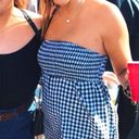 Strapless Gingham Dress Black Photo 2