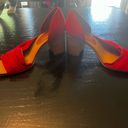 1. State  Celvin Red Suede Slip on Open Toe Sandals size 6.5 Photo 2