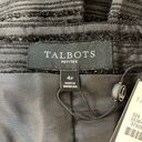 Talbots  NWT Black Textured Sparkle Striped A-Line Pleated Mini Skirt Size 4P Photo 3