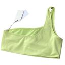 Good American  Scuba Hot Shoulder Bikini Top Sz 2 Medium Swim Key Lime Green NWT Photo 1