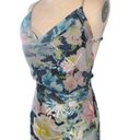 Lee Sau  Freida Dress in Blue Small Womens Floral Midi Cocktai Party Photo 3