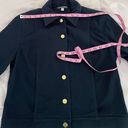 St. John by Marie Gray Navy Blue Gold Button Denim Jacket, size 2 Photo 10