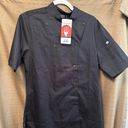 NWT Chef Works Women's Avignon Bistro Short Sleeve Shirt Black Size Medium Photo 0