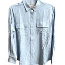 Everlane  The Clean Silk Oversized Button Down Shirt Blue Size 2 Photo 0