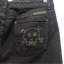 Citizens of Humanity  Embroidered Skull Bunny Black Denim Mini Jean Skirt Size 30 Photo 7