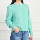 Hill House  The Cropped Sylvie Sweater Size Large Ocean Wave Merino Wool Photo 4