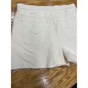 Hudson  Cut-Off Shorts Women 34 White Denim Regular Fit Casual Preppy Hipster B61 Photo 6