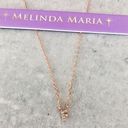 Melinda Maria  Rose Gold Pave CZ Itty Bitty Initial Letter F Pendant Necklace Photo 0