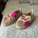 Sam Edelman  Women's 8 Cabrera Taffeta Canvas Espadrille Shoe Beige Pink Coastal Photo 2