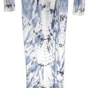 Young Fabulous and Broke  Tie Dye Long Sleeve Maxi Dress in White/Blue Photo 2