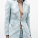 ZARA houndstooth lapelless blazer Photo 0