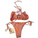 Showpo  - Maris Cross Halter Bikini Top & Portara Bottoms in Zebra Purple Orange Photo 3