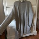 Caslon Merino Wool Long Grey Cardigan w pockets Photo 0