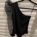 Ivy & Leo One Shoulder Black Bodysuit Photo 0