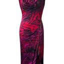 Cache  Red Purple Cowl Neck Dress evening designer gown brand new medium Photo 0