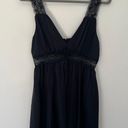 Reformation Elina Silk Lace Trim Satin Mini Slip Dress Black Photo 1