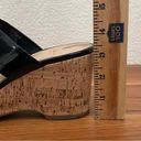 Sam Edelman  Yardlie Black Patent Cork Wedge Platform Sandals Size 6.5 Photo 9