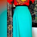 American Vintage VTG 60’s Turquoise High Waisted Pencil Skirt! Excellent Shape! Size (vintage) 6! Photo 0