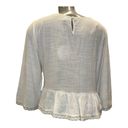 Petal and Pup  100% Linen 3/4 Sleeve Lace Hem Top Size 8 Photo 3