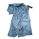 Elliatt  Riviera Saronic Asymmetric One Shoulder Satin Blue Dress NWT Small Photo 3