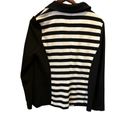 Anne Klein  Women's Colorblock Striped Double Breasted Jacket Black White Size 12 Photo 3