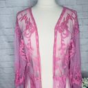 LC Lauren Conrad Lauren Conrad Pink Lace Kimono Photo 1