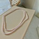 American Vintage Vintage “Jennie” Petite Pink Pearl Necklace Long Soft Feminine Classic Elegant Photo 3