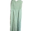 Faherty NWT  Mandy Smocked Linen Jumpsuit in Desert Sage Size Large Photo 4