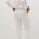 Mango NWOT  Solid White High Rise Trousers Cropped Dress Pants Size Small Photo 2