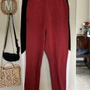 Nike  | Air Fleece Joggers Cedar‎ Black Red High Rise Colorblock Sweatpants xs Photo 2