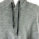 Banana Republic  Navy Gray Long Sleeve Hooded Open Back Short Sweatshirt Size S Photo 2