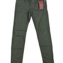 Just USA  - Destroyed Ankle Length Skinny Jeans in Moss Green Photo 0