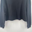 Topshop  Cropped Sweatshirt Pullover Black Crop Long Sleeve Size US 4-6 NWT Photo 10