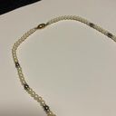 Monet Women’s Signed  Beaded Necklace Gold Tone Faux Pearl Bead Photo 7