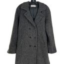 Sandro  Vintage Gray Wool Notch Coat Double Breasted Long Sleeve‎ Womens Size 12 Photo 0