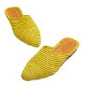 Krass&co Artemis Design . Raffia Babouche Yellow Flats Mules Slides Size 7 Photo 9