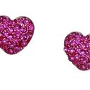 Krass&co Fresh &  Rhinestone Heart Stud Earrings Pink NWT Photo 0