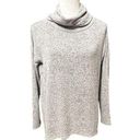 cupio  Women's Cowl Neck Gray Long Sleeve Sweater Hi-Low Medium Photo 0