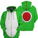 Nintendo COPY - Bowser cosplay costume hoodie，Adult 3D printed full zip hoodie Photo 1