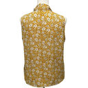 Cynthia Steffe  Blouse Womens Size M Yellow Floral Sleeveless Scarf Tie Neck Bow Photo 1