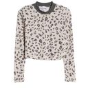 All in Favor  Womens Multicolor Leopard Print Mock Neck Top Photo 0