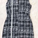 Pim + Larkin  Metallic Tweed Mini Sheath Dress Sleeveless Gray Black Size Medium Photo 12