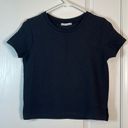 ZARA  Trafaluc Fall Winter Collection Black Fitted Crop S/S Shirt Blouse Small Photo 1