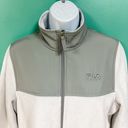 FILA Sport White & Gray Fleece Performance Jacket Photo 4