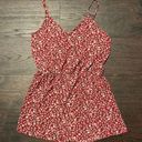 SheIn RED FLORAL SLIP ROMPER Photo 1