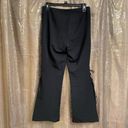 Retro Black Lace Up Side Tie Slit Pants, Small Photo 1