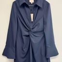 Cinq à Sept  Mckenna Dress Navy Blue Size 12 Long Sleeve NEW Photo 4