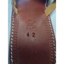 Vera Pelle  Size 42 Italian Leather Beaded Sandals Photo 2